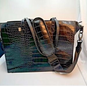 BEIS Black Croc Work Tote (Regular size)
